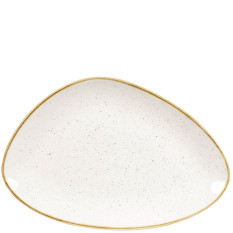 Stonecast Barley White Triangle Plate 30.4 x 20.5cm
