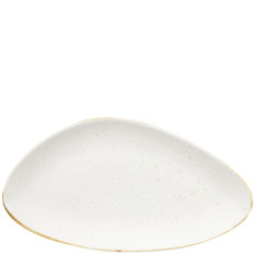 Stonecast Barley White Triangle Plate 35.5 x 18.8cm