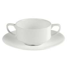 Porcelite Connoisseur Soup Cup Handled 25cl/8oz x6