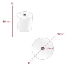 Thermal Till Rolls 80mm x 60mm (Pack of 20)