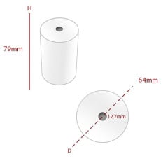 Thermal Printer Roll 80 x 80 x 12.7mm x 20 Rolls