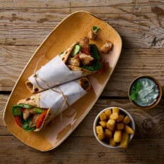 Churchill Stonecast Tangerine Chefs Oblong Plate 35.5 x 18.9cm (Pack of 6)