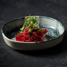 Churchill Tide Black Organic Walled Bowl 20cm/7.8" (Pack of 6)