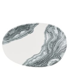 Churchill Inked Tide Black Opal Organic Platter 34.5 x 23.5cm (Pack of 6)