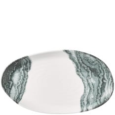Churchill Inked Tide Black Natural Oblong Platter 26 x 15cm (Pack of 6)