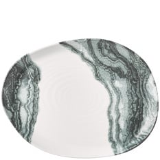 Churchill Inked Tide Black Natural Oblong Platter 26 x 20cm (Pack of 6)