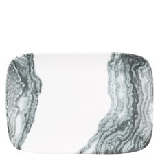 Churchill Inked Tide Black Natural Deep Tray 26 x 18cm (Pack of 6)