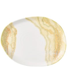 Churchill Inked Tide Gold Natural Oblong Platter 26 x 20cm (Pack of 6)