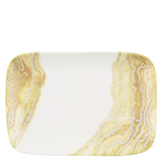 Churchill Inked Tide Gold Natural Deep Tray 26 x 18cm (Pack of 6)