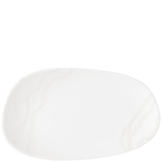 Churchill Inked Tide White Opal Organic Oblong Platter 22 x 13cm (Pack of 6)