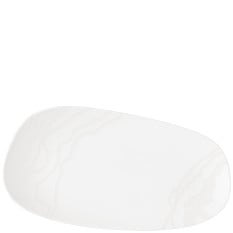 Churchill Inked Tide White Opal Organic Oblong Platter 35 x 18.5cm (Pack of 6)