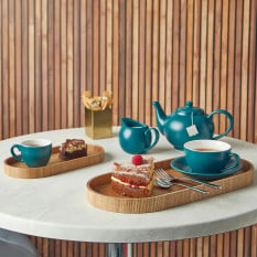 GenWare Porcelain Matt Teal Saucer 12cm/4.75" (Pack of 6)