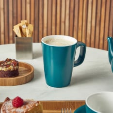 GenWare Porcelain Matt Teal Latte Mug 340ml/12oz (Pack of 6)