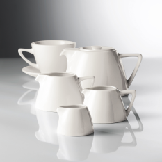 Simply White Conic Jug 280ml/10oz (Pack of 6)