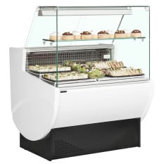 Tefcold Flat Glass Serve Over Counter Display Fridge 980mm