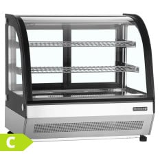 Tefcold Curved Glass Countertop Display Fridge 100 Litre