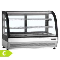 Tefcold Curved Glass Countertop Display Fridge 130 Litre