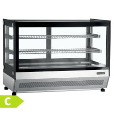 Tefcold Flat Glass Countertop Display Fridge 160 Litre
