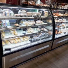 Tefcold Curved Glass Patisserie Countertop Display Fridge 315 Litre