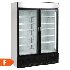 Tefcold Upright Double Door Display Freezer White 1149 Litre