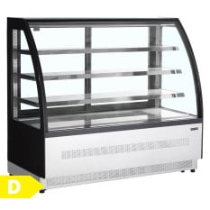 Tefcold Curved Glass Patisserie Serve Over Display Fridge 1705mm