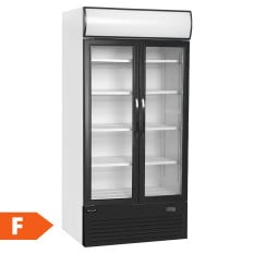 Tefcold Upright Double Door Display Fridge White 796 Litre