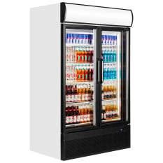 Tefcold Upright Double Door Display Fridge White 1082 Litre