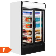 Tefcold Upright Double Door Display Fridge White 1082 Litre