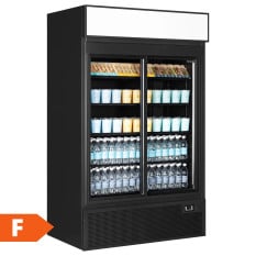 Tefcold Upright Double Sliding Door Display Fridge 967 Litre