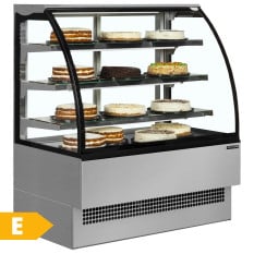 Tefcold Curved Glass Patisserie Serve Over Display Fridge 1500mm