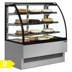 Tefcold Curved Glass Serve Over Display Fridge 600mm