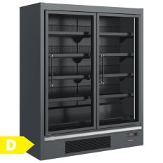 Tefcold Glass Double Door Display Freezer 1646 Litre