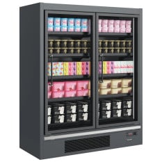 Tefcold Glass Double Door Display Freezer 1646 Litre