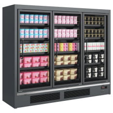 Tefcold Glass Triple Door Display Freezer 2468 Litre
