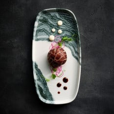 Churchill Tide Black Oblong Chefs Plates 15.4 x 30cm/6 x 11.75" (Pack of 6)