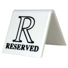 Reserved Sign Black/White (Pack of 10)