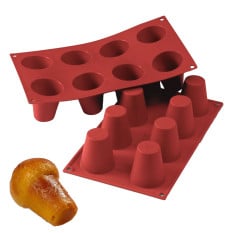 Baba Moulds Flexible Silicone 8 Cylinder 55x60mm 92ml