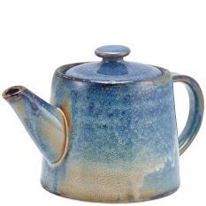 Terra Porcelain Aqua Blue Teapot 500ml/17.6oz (Pack of 6)
