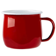 Enamel Belly Mug Red 375ml (Pack of 6)