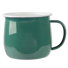 Enamel Belly Mug Green 375ml (Pack of 6)