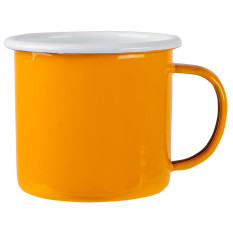 Enamel Mug Yellow 375ml (Pack of 6)