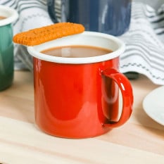 Enamel Mug Red 375ml (Pack of 6)