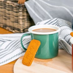 Enamel Mug Green 375ml (Pack of 6)