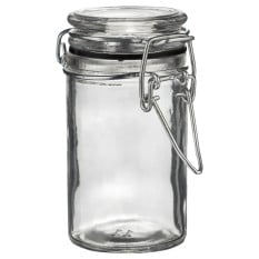 Glass Storage Jar Black Seal 70ml (Pack of 6)