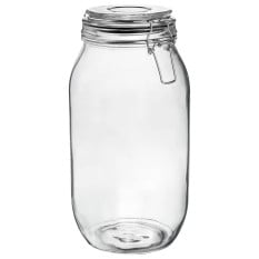 Glass Storage Jar Black Seal 2 Litre (Pack of 6)