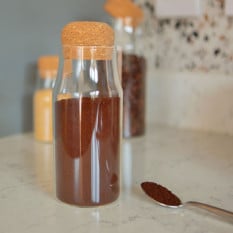 Glass Storage Bottle with Cork Lid 375ml (Pack of 6)