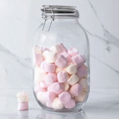Glass Storage Jar Black Seal 3 Litre (Pack of 6)