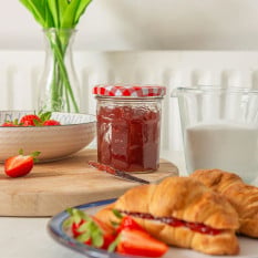 Glass Jam Jar with Lid 250ml (Pack of 24)