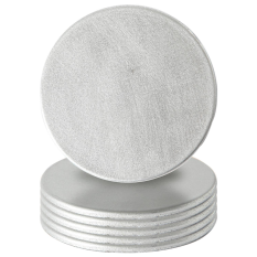 Metallic Drinks Coaster 10cm Silver (Pack of 6)