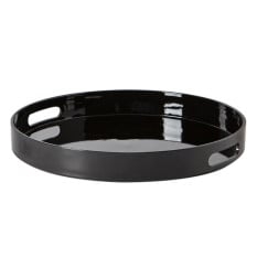 Serving Tray Round Black 33cm (Pack of 6)